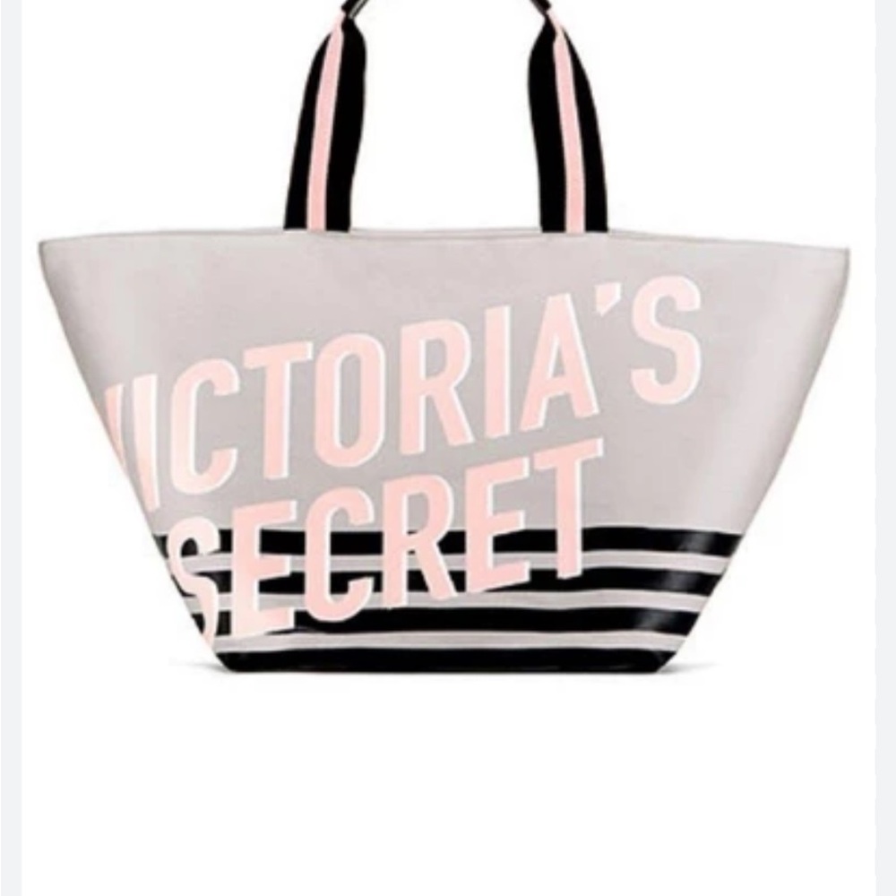 Victoria's Secret 2018 Limited Edition Striped Tote Weekender Beach Bag! NWOT